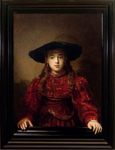 Ragazza nella cornice da Rembrandt van Rijn